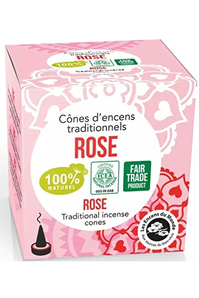 Aromandise Conuri parfumate naturale - trandafir, indiene, 12 buc.,