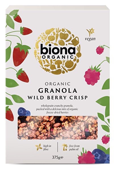 biona Granola cu fructe de padure, crunchy, bio 375g