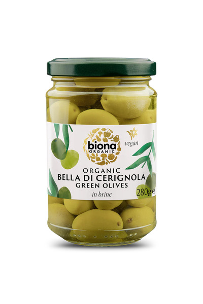 biona Masline verzi Bella di Cerignola in saramura, bio, 280g,