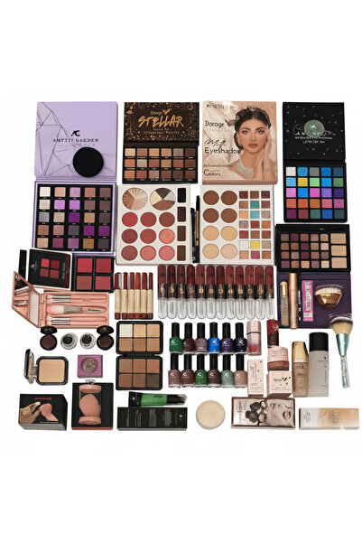 daroge مجموعة مكياج كاملة – ظلال عيون، أحمر خدود، أحمر شفاه، إكسسوارات