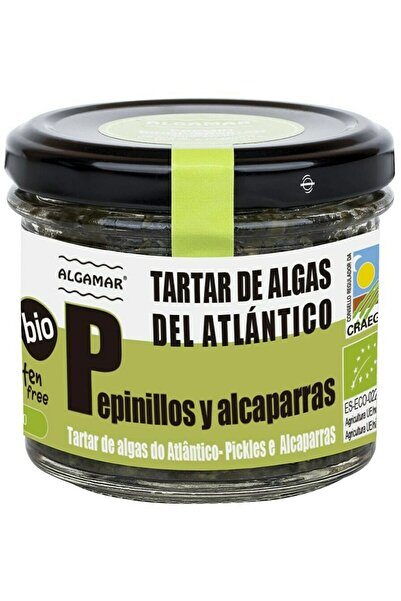 Algamar Tartar de alge marine cu castraveti murati si capere bio 100g