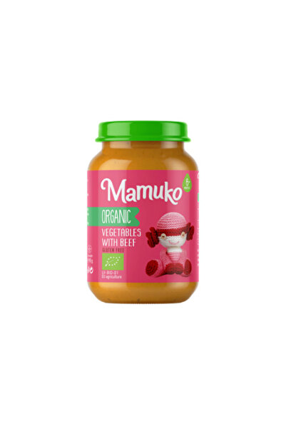 Mamuko Piure de legume cu vita, bio, 190g,