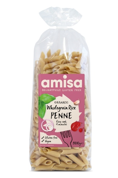 Amisa Penne din orez integral fara gluten eco 500g