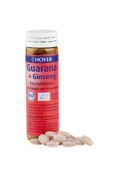 Hoyer Dropsuri cu guarana si ginseng 60 buc