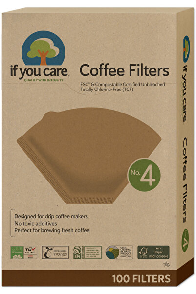 If You Care Φίλτρα καφέ μεγέθους 4, αλεύκαντα, χωρίς χλώριο, κομποστοποιήσιμα...