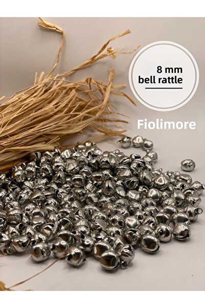 Fiolimore 20 bucăți de clopoței de Crăciun de 8 mm cu mâner, accesorii pentru...