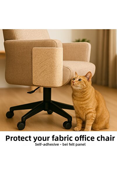 Arnee Felt Cat Sofa Couch Scratch Protector 20X50Cm Beige – Adhesive Furniture Corner Protection Carpet
