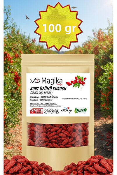 Magika Design توت الغوجي المجفف (التوت الغوجي المجفف)، إنتاج محلي، 100 جرام -...