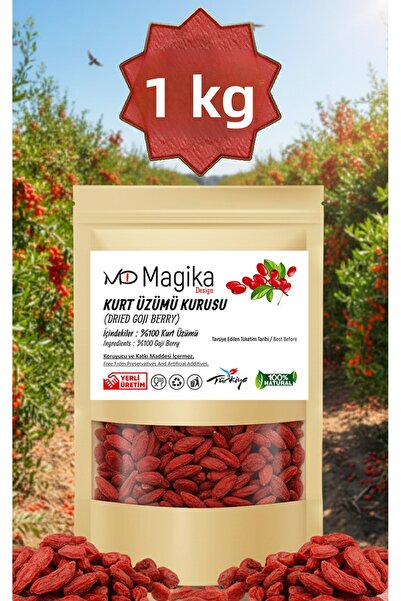 Magika Design توت الغوجي المجفف (التوت البري المجفف)، إنتاج محلي، 1 كجم - طبيعي 100%، طازج 100%، محلي 100%