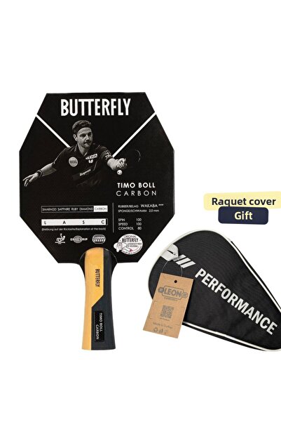 BUTTERFLY Timo Boll Carbon Table Tennis Racket Ittf Approved - with Racket Cover