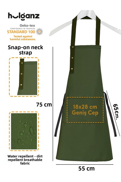 Hulganz New Year Themed Kitchen Apron Set of 2 Stain Resistant Water Repellent Fabric with Pockets and Snap Fasteners 2026 New Year Apron