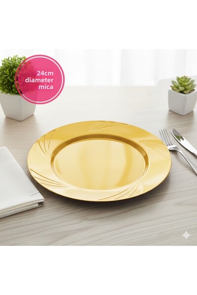 Ta-Fu Global Mica Colorful Plate Set of 6 24cm Diameter