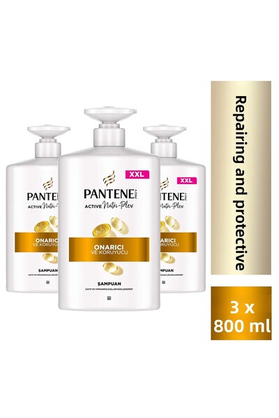 Pantene Pro-V Repair & Protect Shampoo 800ml Pump Bottle X 3 Pieces