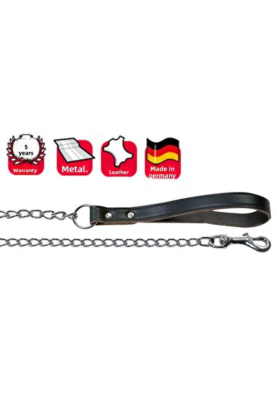 Karlie Leather Handle Chain Extension 100Cm/2Mm Black