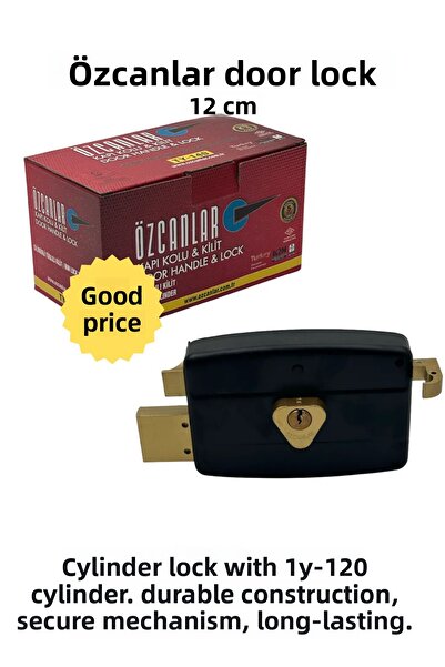 ÖZCANLAR KİLİT قفل باب 12 سم - موديل قصير، بدون مفتاح |   قفل أسطواني TY-120 ...