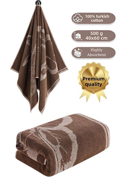 Karna Home Βαμβακερή πετσέτα με σχέδιο πεταλούδας καρνά 500 γρ. 40x60 εκ