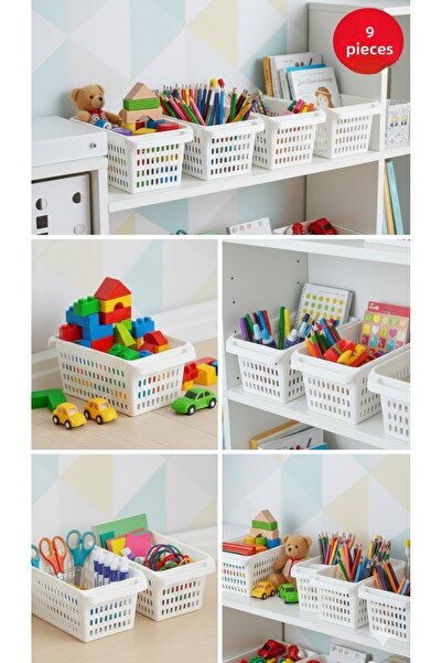 Open Home Concept 6 bucăți coș organizator perforat multifuncțional din plast...