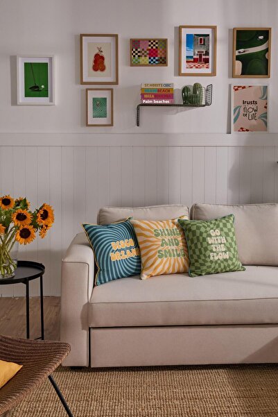 Vanilla Home Retro Rhythm 3-Piece Throw Pillow Cover Set