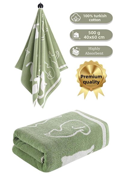 Karna Home Cotton Towel Cat Pattern Karna 500 Gr. 40X60 cm