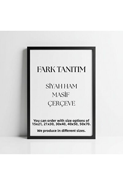 Fark Tanıtım Solid Pine Wood Frame – 3mm Mdf Backboard, Shatterproof 500 Micron Clear Pvc Front Protection