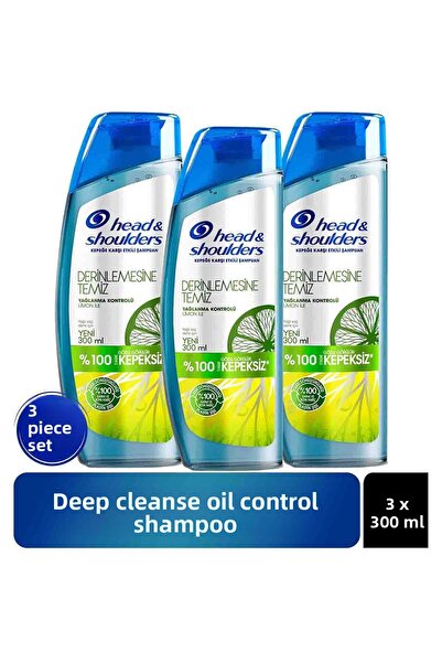 Head & Shoulders منظف عميق للتحكم في الزيوت بالليمون 300 مل × 3 قطع