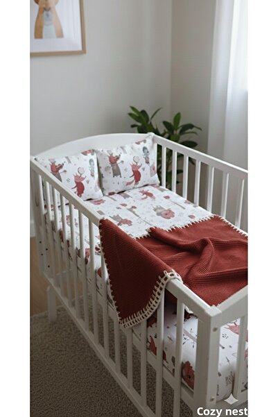 LEBUAS طقم بطانية وملاءة تريكو- بيبي-كيد