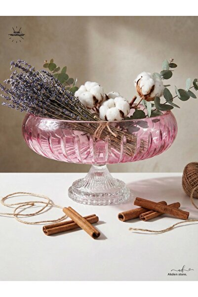 AKDEN STORE وعاء تقديم أدوات المائدة المزخرفة المصنوعة يدويًا من الكريستال