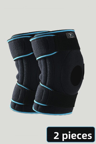 POLİMED دعامة الركبة (قطعتان) من السيليكون مع دعم زنبركي فولاذي للركبة