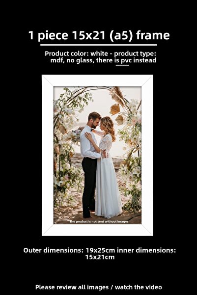 Me you 1 Piece 15X21 Frame - Mdf Frame - Photo Frame - A5 Frame with Pvc