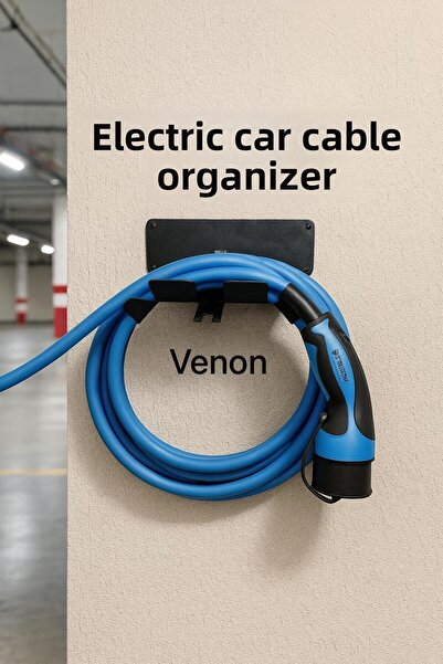VENON 🚗 Electric Vehicle Cable Organizer 🚗 Metal Wall Mount 6 Meter Capacit...