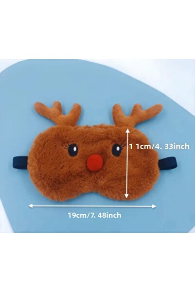 SS HOME CONCEPT غطاء عين للنوم على شكل غزال من القطيفة، غطاء عين من القطيفة