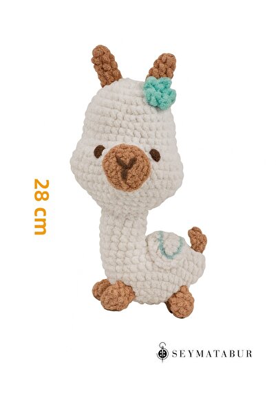 BALIM ÖRGÜ EVİ Cute Lama Crochet Amigurumi Kit 28 cm