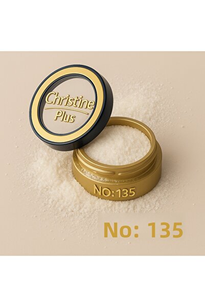Christine Plus Fine Shimmer Eyeshadow in Powder Form - Crystal White No:135 (...