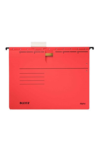 Leitz Hanging File Ring Binder Alpha Cardboard A4 Red 1984 Pack of 25