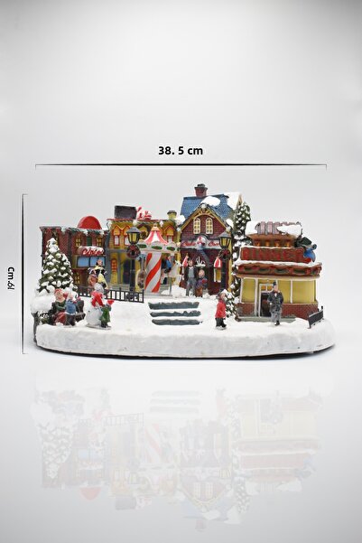 Waldern Premium Collection Decorative Christmas City Lighted Ornament 19*38 cm