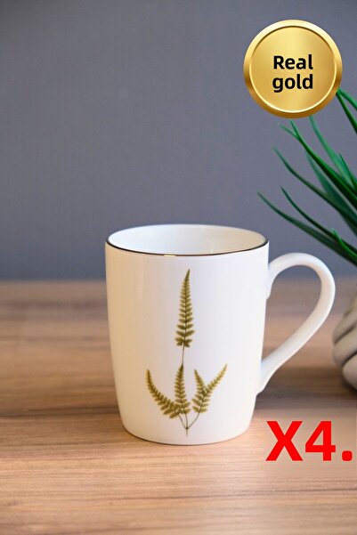 tabakevi Tabak Evi Porcelain Natura Marinum Mug with Handle 9cm 220ml Set of 4