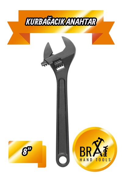 BRATİ HAND TOOLS 8 No. Frog Wrench Adjustable Wrench 8''