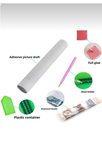 iğne izi Beaded Stone Mosaic Diamond Tapestry Painting Picture Puzzle Diamond Painting 21X25 for Children