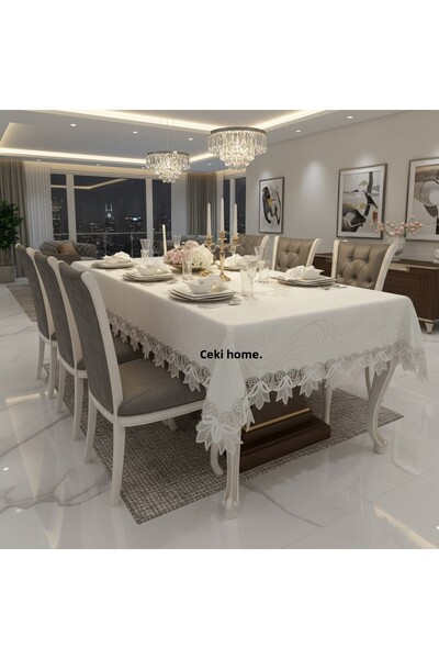 Ceki Home ✨   Kayla Table Cloth Set – 12 Persons |   26 Pieces |   160X220 ✨