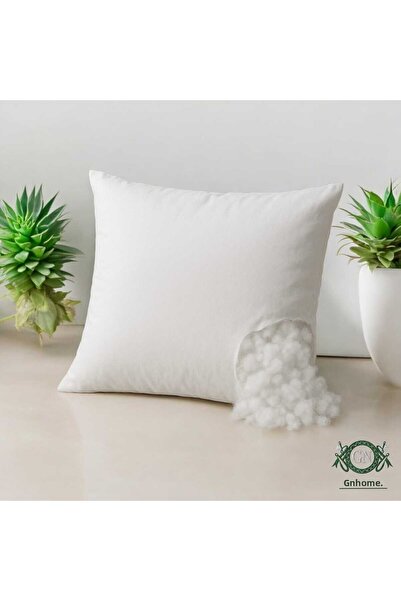 GNHOME 2 Pieces Premium Square Throw Pillow Inner Cushion Beads Silicone Filler