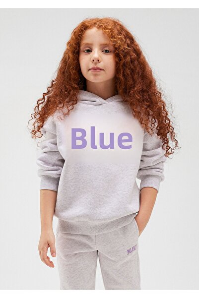 Mavi Logo Printed Hooded Gray Sweatshirt7610035-85438