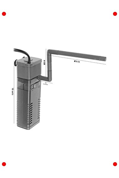 markentegra فلتر داخلي صغير لحوض السمك - 500 لتر/ساعة - صغير الحجم وفعال