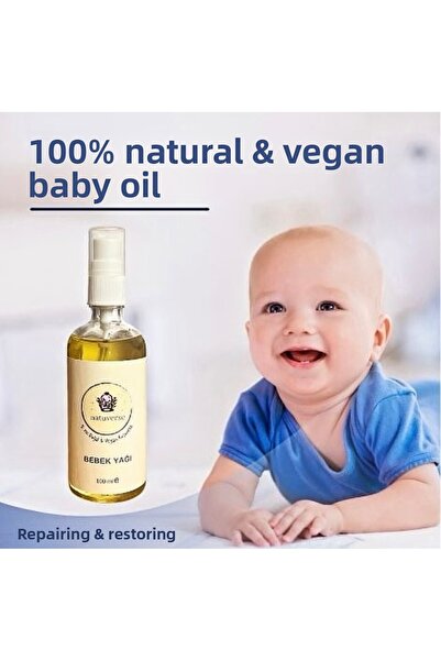 NATUVERSE 100 مل زيت أطفال طبيعي 100% - نباتي وصناعة يدوية
