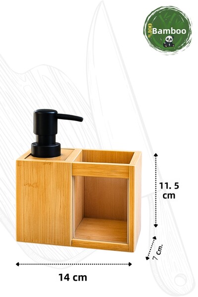 Penthouse Bamboo Single Chamber Luxury Liquid Soap Dispenser - 250ml