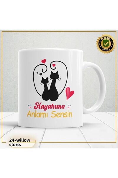 WİLLOW STORE كوب خزفي لعيد الحب، خاص بالمحبين، للحب والرومانسية - 132