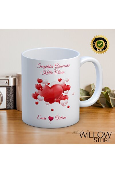 WİLLOW STORE Valentine's Day, Special for Lovers, Love, Affection Porcelain M...