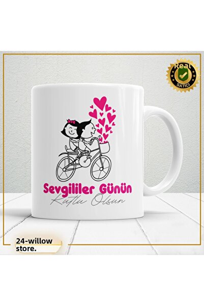 WİLLOW STORE Valentine's Day, Special for Lovers, Love, Affection Porcelain M...