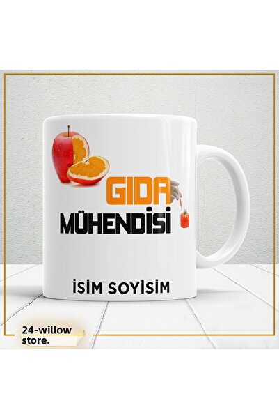 WİLLOW STORE Food Engineer 2 Themed Porcelain Mug, Gift, High Quality, Profes...