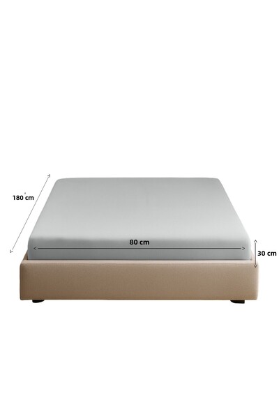 Sabia 100% Cotton 62 Thread Count 80X180 cm +30 cm Height Suitable Single Size Fitted Sheet Set