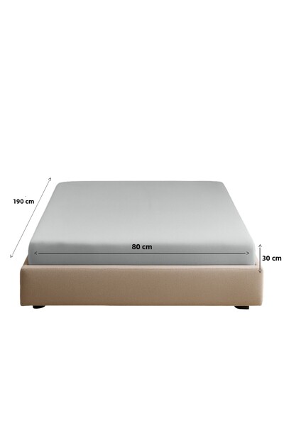 Sabia 100% Cotton 62 Thread Count (155 Tc) 80X190Cm +30Cm Height Single Size Fitted Sheet